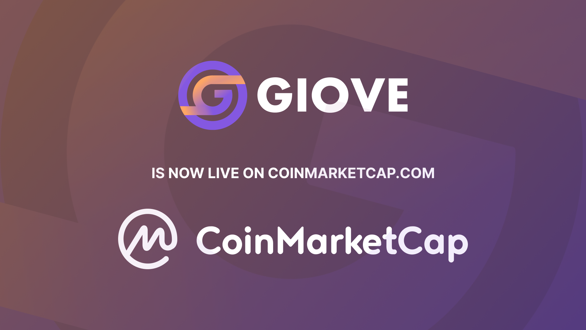 Giove Token listed on coinmarketcap.com